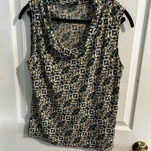 Tahari Gold Purple Sleeveless Tank Top